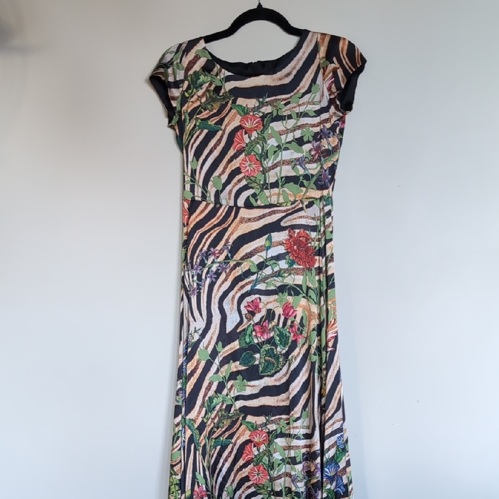 Adriana Iglesias - Floral Zebra Print Maxi Dress